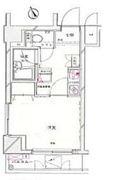 都電荒川線 早稲田駅 徒歩5分の賃貸マンション 3階1Kの間取り
