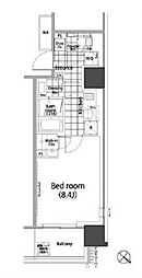 東京メトロ千代田線 赤坂駅 徒歩3分の賃貸マンション 13階1Kの間取り