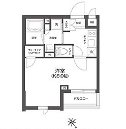 JR総武線 信濃町駅 徒歩7分の賃貸マンション 4階1Kの間取り