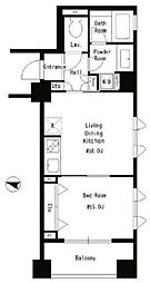 都営三田線 水道橋駅 徒歩5分の賃貸マンション 4階1LDKの間取り