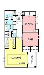 メゾン・ド・パンテュール 2LDKの間取図画像