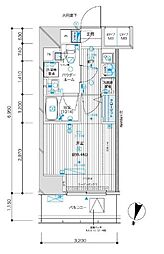 メインステージ九段下 1Kの間取図画像