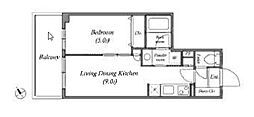 ACPレジデンス文京春日 1LDKの間取図画像