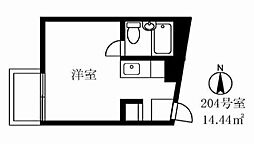 オーシャンビレッジ2 ワンルームの間取図画像