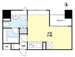 グランカーサ新宿御苑 ワンルームの間取図画像