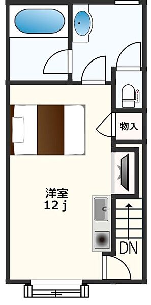 サニースクエアP-1 303｜徳島県徳島市南二軒屋町西山(賃貸アパート1R・2階・46.00㎡)の写真 その2