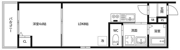 ピース・ヴィレッタ 402｜徳島県徳島市栄町2丁目(賃貸マンション1DK・4階・27.63㎡)の写真 その2