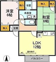 ラポール宮内　Ｂ棟 203 ｜ 徳島県板野郡藍住町住吉字神蔵56-1（賃貸アパート2LDK・2階・55.44㎡） その2