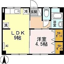 新浜マンション 303 ｜ 徳島県徳島市中吉野町3丁目88-4（賃貸マンション1LDK・3階・34.70㎡） その2