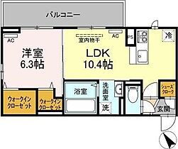 シャルマン上吉野 202 ｜ 徳島県徳島市上吉野町1丁目5-2（賃貸アパート1LDK・2階・41.86㎡） その2