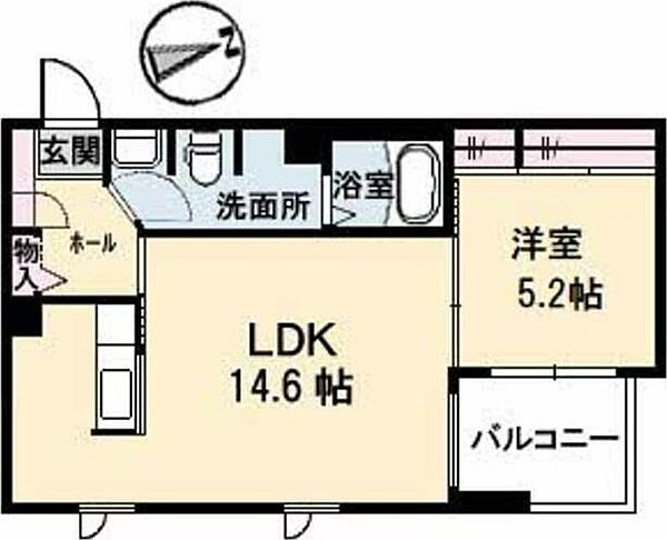 アタケイグレックビル 202｜徳島県徳島市安宅1丁目(賃貸マンション1LDK・2階・47.48㎡)の写真 その2