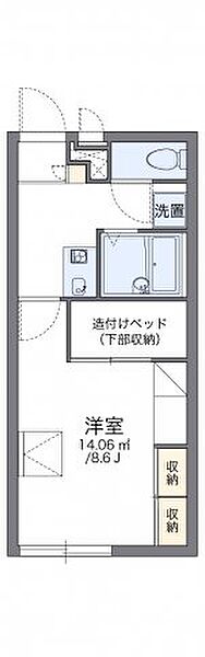 レオパレスタウンコート南矢三II 111｜徳島県徳島市南矢三町2丁目(賃貸アパート1K・1階・23.18㎡)の写真 その2