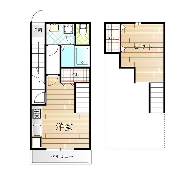 モンシェール国府 203｜徳島県徳島市国府町府中(賃貸アパート1DK・2階・47.15㎡)の写真 その2