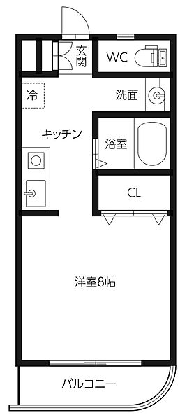 第3鈴江マンション 204｜徳島県徳島市北田宮2丁目(賃貸マンション1K・2階・29.64㎡)の写真 その2