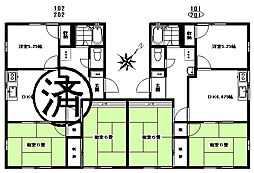 ベルハイム志津 2階3DKの間取り