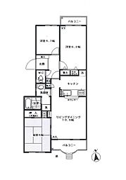 志津グリーンハイツ2号棟 3LDKの間取図画像