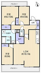 テラス八千代台C 3SLDKの間取図画像