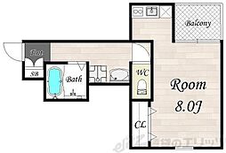 サンハイム下新庄 1階1Kの間取り