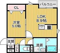 間取図画像 1LDK