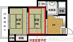 第12プロビナンス村橋 2DKの間取図画像