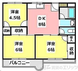 グロリア白川 3LDKの間取図画像