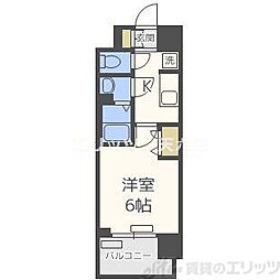 プレサンス大阪天満リバーシア 1Kの間取図画像