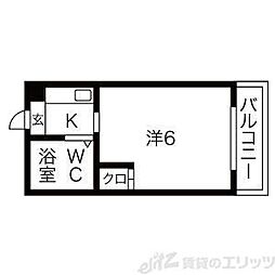 Bulkcourt ワンルームの間取図画像