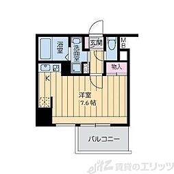 ドゥーエ江坂3 ワンルームの間取図画像
