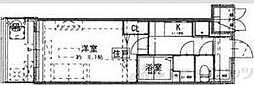 SAMTY上新庄RESIDENCE 1Kの間取図画像