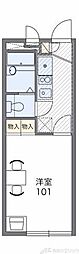 レオパレス南春日丘 1Kの間取図画像