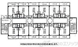 清和ハイツ ワンルームの間取図画像
