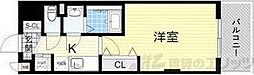 Luxe新大阪α 1Kの間取図画像