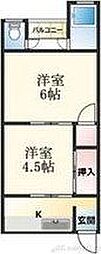 コーポAMAパーク 2Kの間取図画像