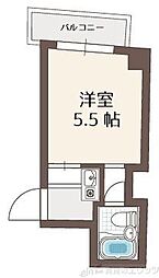 ラコンテスィエル 1Kの間取図画像