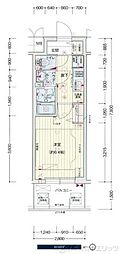 プレサンス梅田北ディア 1Kの間取図画像