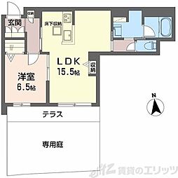 ユイロ中津 1LDKの間取図画像