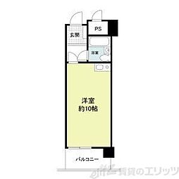 ミストラル川園 ワンルームの間取図画像