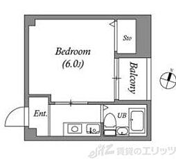 メゾンロレアール 1Kの間取図画像