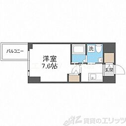 HS梅田EAST 1Kの間取図画像
