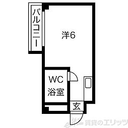 ラ・フォーレ千里 ワンルームの間取図画像