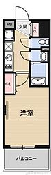 Luxe新大阪α 1Kの間取図画像