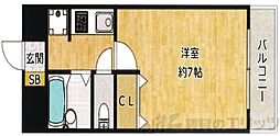 セルヴォワ小松 1Kの間取図画像
