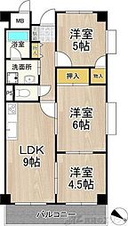 久光マンション 3LDKの間取図画像