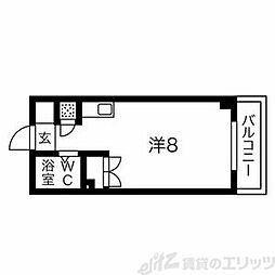東明マンション江坂 ワンルームの間取図画像