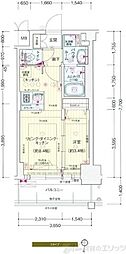 プレサンス新大阪ジェイズ 1LDKの間取図画像