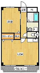 ヴィラ,サンテ 1LDKの間取図画像