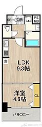 グランルクレ新大阪 1LDKの間取図画像
