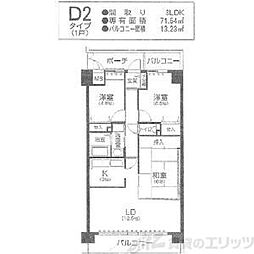 グリーンヒルパート2 3LDKの間取図画像