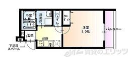 大阪市東淀川区豊里4丁目アパート 1Kの間取図画像