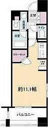 アパートメンツ江坂 ワンルームの間取図画像